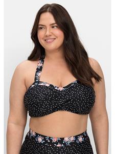 Sheego Bandeau-Bikini-Top Bikinioberteil, in Wickeloptik, mit Neckholder-Träger