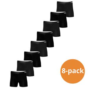 Apollo Boxershorts Heren Bamboo Basic Zwart 8-pack-M