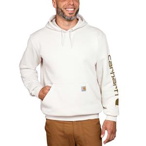 Carhartt Hoodieoose fit sweater met capuchon met logo op de mouw voor heren wit