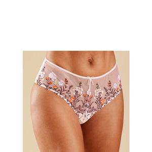 Lascana Stringpants Maria met kleurrijke bloemen van geborduurd kant