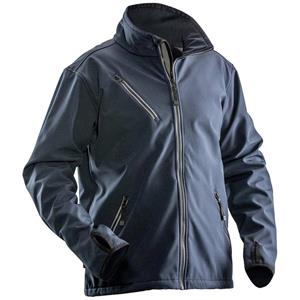 J1201-dunkelblau-XXL Softshell jack Maat: XXL Donkerblauw