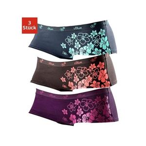 s.Oliver Panty, (Packung, 3 St.), mit floralem Druck