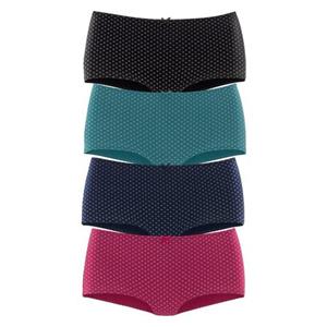 s.Oliver RED LABEL Beachwear Hipster van elastisch katoen (4 stuks, Set van 4)