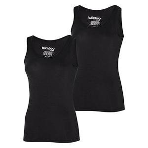 Apollo Singlet Dames Bamboo Zwart 2-pack-XL