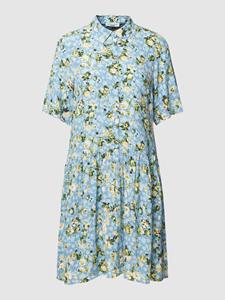 Marc O'Polo DENIM Strickkleid »Dress, short sleeve, half button pl«