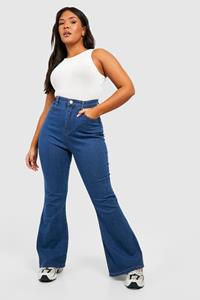 Plus Flared Jeans, Mid Wash