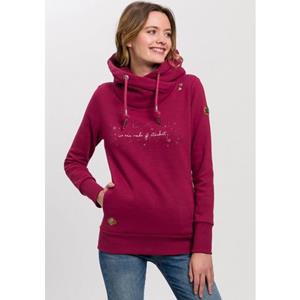 Ragwear Sweater "GRIPY BUTTON O STARDUST", mit Statement-Front-Print "We are made of Stardust"