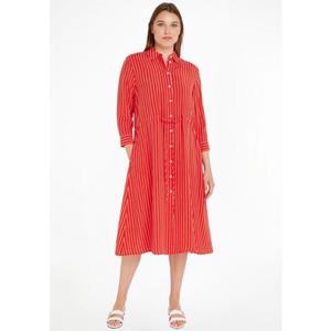 Tommy Hilfiger Hemdblusenkleid "CUPRO ROPE ST MIDI SHIRT DRESS", mit Längsstreifen in Seiloptik