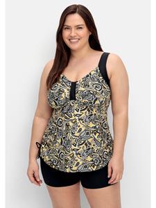 Sheego Tankini-Top Tankini-Oberteil, im Paisleymuster, mit seitlicher Raffung