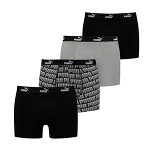 Overige Puma Promo Print Boxershort 4-Pack Heren Zwart Combi - 