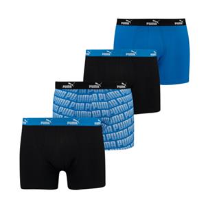 Overige Puma Promo Print Boxershort 4-Pack Heren Blauw Combi - 