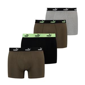 Overige Puma Promo Solid Boxershort 4-Pack Groen Combi - 