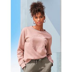 Bench. Loungewear Sweatshirt Met geborduurd logo met ronde logostiksel, loungewear