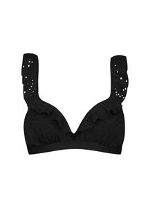 Beachlife Black Embroidery Padded Top