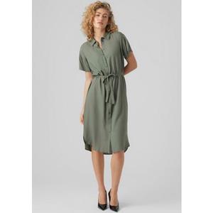 Vero Moda Hemdblusenkleid "VMBUMPY SS CALF SHIRT DRESS NOOS"