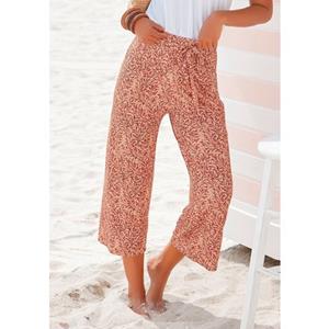 Beachtime Culotte, (mit Bindegürtel), mit Blätterdruck