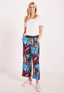 Cecil Loose fit dobby broek met print