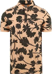 Cast Iron Poloshirt Oranje Bloemen