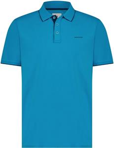 T-shirt State Of Art Pique Polo Petrol Blauw