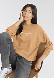 Herrlicher Sweatshirt OTINA met  logo-statement-print