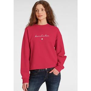 Herrlicher Sweatshirt OTINA met  logo-statement-print