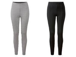 esmara Dames jegging, smal gesneden met hoge taille (M (40/42), Zwart/wit)