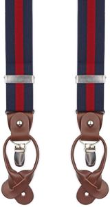 Suitable Luxe Bretels Navy Streep Rood -