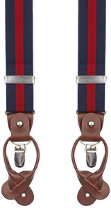 Suitable Luxe Bretels Navy Streep Rood -