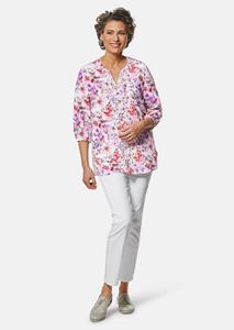 goldner Bedrukte lange blouse - ros&eacute; / sering / gedess. -