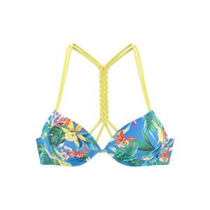 Venice Beach Push-upbikinitop Hanni met tropische print en gele details