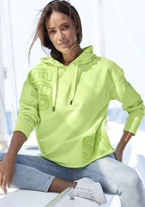 Elbsand Hoodie ELGIN met logo-borduurwerk, losse hoodie van elastische katoen