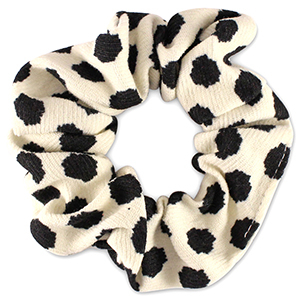 Scrunchie.nl scrunchie Stippen White-black