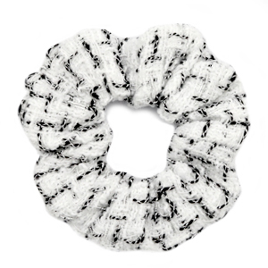 Scrunchie.nl scrunchie Geweven White-black