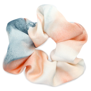 Scrunchie.nl scrunchie Zijde Peach-blue