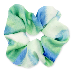 Scrunchie.nl scrunchie Zijde Green-blue