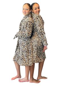 Kinderbadjas panter - fleece-XXL (164/176 jaar)
