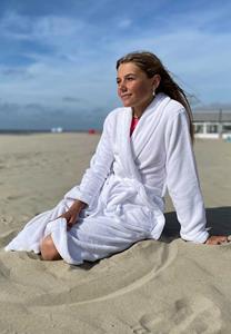 relaxcompany Witte kinderbadjas fleece -164/176 (XXL)