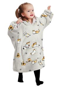 Badjas Poezen kindersnuggie fleece - mt. 104 t/m 134