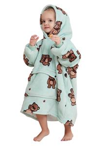 Badjas Beren kindersnuggie fleece - mt. 104 t/m 134