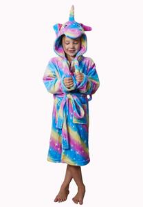 badrock Unicorn kinderbadjas met capuchon -S (5-6 jaar)