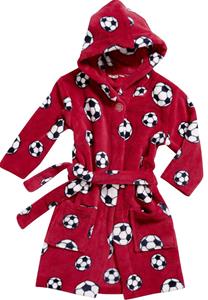 playshoes Kinderbadjassen met print-Voetbal rood-134/140