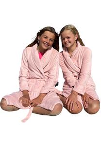 relaxcompany Oud roze kinderbadjas fleece-164/176 (XXL)
