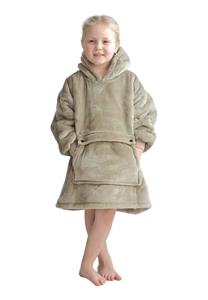 Badjas Zandkleur kindersnuggie fleece - mt. 104 t/m 134