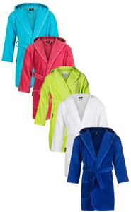 Kinderbadjas in diversen kleuren - aquablauw 2-4 jaar