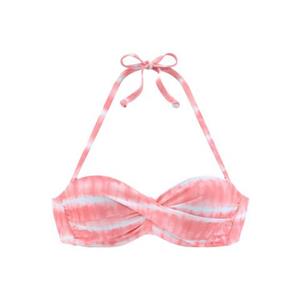 s.Oliver RED LABEL Beachwear Bikinitop met beugels Enja met batikprint en wikkel-look