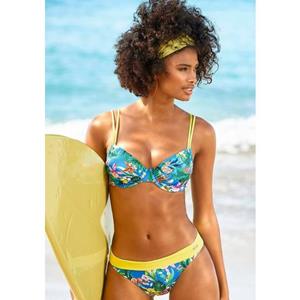 Venice Beach Bikinibroekje Hanni met tropische print en gele details
