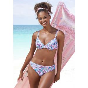 s.Oliver RED LABEL Beachwear Bikinibroekje Scatter floraal ontwerp, in hoornlook, van microvezel, met gerecycled polyamide