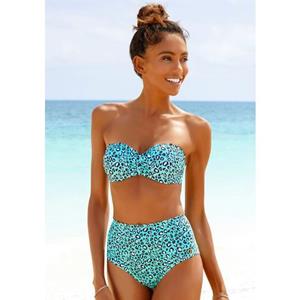 Lascana Highwaist-bikinibroekje Mae met schulprandjes