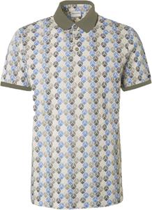 No Excess Poloshirt Print Blauw Groen