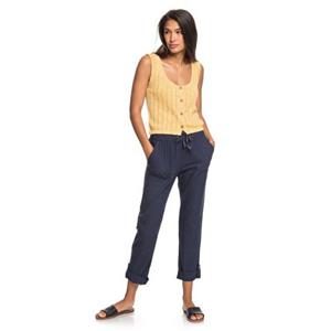 Roxy - Women's On The Seashore Linen Cargo Trousers - Vrijetijdsbroek, blauw